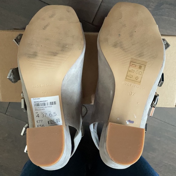 Topshop grey suede high heel sandal. Never worn. - Picture 6 of 8